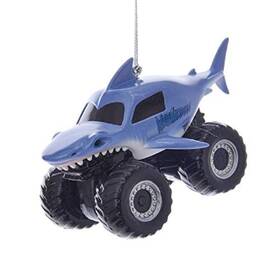 Mj1181 Kurt Adler Monster Jam Megalodon Shark Body Truck Christmas Tree Ornament