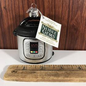 Nb1547 Kurt Adler 3.65 Inch Noble Gems Crock Pot Instant Ornament Christmas