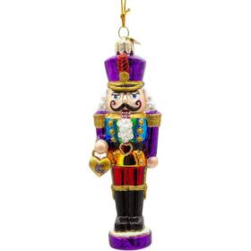 Nb1779 Kurt Adler Noble Gems Glass Ornament For Christmas Tree Pride Nutcracker 5.75 Inch
