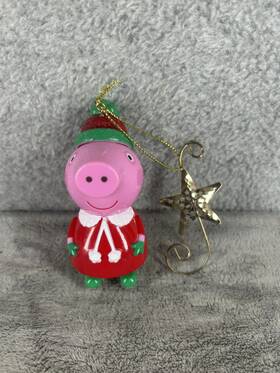 Pa1211 Kurt Adler Peppa Pig Plastic Christmas Pink Ornament