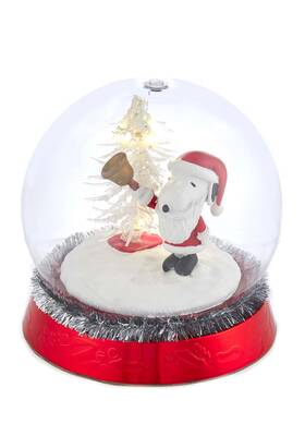 Pn5182 Kurt Adler Peanuts Battery-operated Led Snoopy With Christmas Tree Table Piece