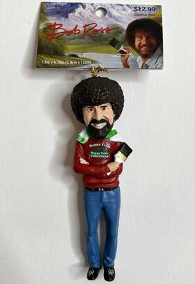 Po9204421 Kurt Adler Bob Ross Christmas Ornament 5 Inch Figure Tree Decor Art Painter Icon Nwt