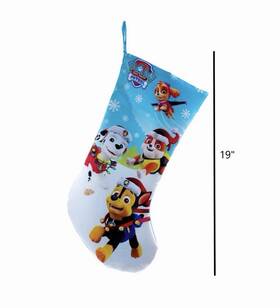 Pp7151 Kurt S. Adler Paw Patrol Printed Satin Christmas Stocking 19in