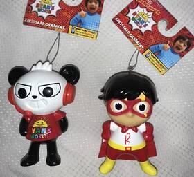 Kurt S Ader 086131564000 New Adler 2020 3.5 Inch Set Of 2 Ryans World Panda And Ryan Christmas Ornament