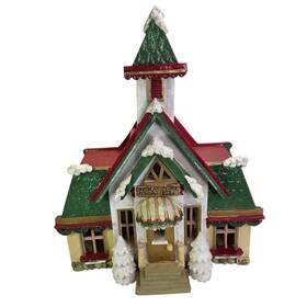 Kurt S. Adler 047596264133 Snowtown Country Chapel Christmas Village Boxed Vtg No Light Read