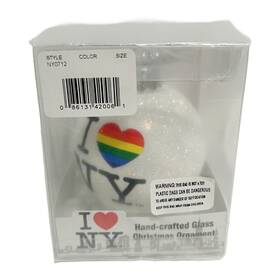 Kurt S Adler 086131420061 I Love New York Christmas Ornament Gay Pride Lgbtq Glass Ball Nib