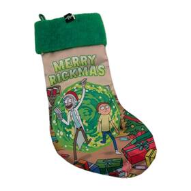 Kurt S Adler 086131484193 Rick And Morty Christmas Stocking Green Portal Holiday Merry Rickmas Plumbus 17 Inch