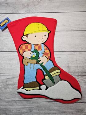 Kurt S. Adler 086131500305 Vintage Bob The Builder Christmas Stocking - New With Tags 2003