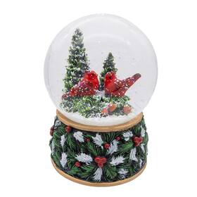 B0cxg7hw5m Kurt S. Adler 100mm Musical Wind-up Christmas Tree Cardinals Water Globe