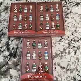 C2317 Kurt S Adler 3 Pkgs Petite Treasures 2 Inch Mini Christmas Holiday Ornament Set By