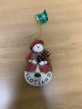 D0848 Kurt S. Adler Scotland Snowman Bagpiper Christmas Ornament Ksa Hanging