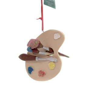 D1571 Kurt S. Adler Artists Painting Palette Christmas Ornament New 4in Multi Color