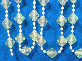 H5730 Kurt S Adler H5730/grc Iridescent Green 9ft Beaded Christmas Garland - Lot Of 2