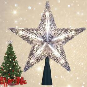 Ul0124c Kurt S. Adler Star Treetop 10-light Set 7-inch Clear Christmas Decor Indoor