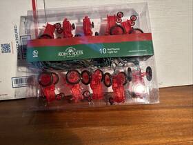 Ul0527r Kurt S Adler Red Tractor 10 Lights Novelty Set Christmas Holiday