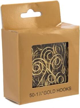 W5308 Kurt S. Adler Ornament Hook 1.25-inch Gold Set Of 50 For Christmas