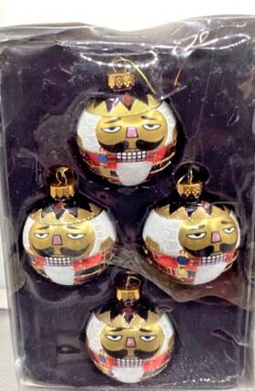 Yamgg0813 Kurt S. Adler Nutcracker Design Glass Christmas Ball Ornament 65mm C8