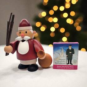Kwo 022917250039 Red Little Fellow Santa With Incense Smoker Christmas Erzgebirge Germany