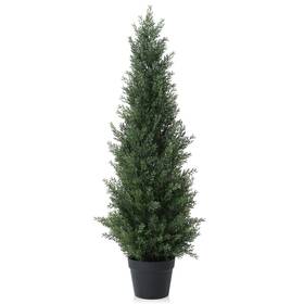 Ca-xmas-90-mp Laiwot 3ft Artificial Cedar Topiary Trees For Outdoors Potted Fake Cypress Tree Faux
