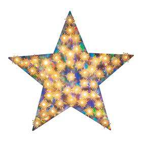 L8743 Lamphome 14ftft 70 Lighted Star Christmas Window Silhouette Decoration Glowing Snowflak