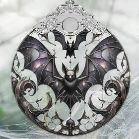 Jsct-blgs-bat-bls321 Laoweiki Bat Stained Glass Christmas Ornaments - Perfect For Holiday Party Window And T