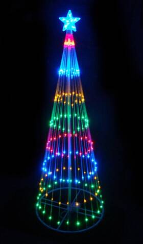 03584 Lb International 3584 4ft Multi-color Led Show Cone Christmas Tree Lighted Yar