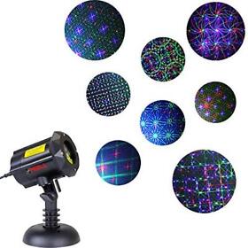 Led Mall Motion 8 Patterns In 1 Rgb Outdoor Garden Laser Christmas Lights