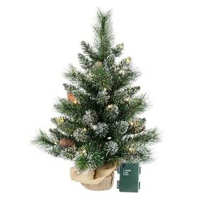 Cul20t-58t-30l Leeheeyee 30 Led Warm Lights Pre-lit Artificial Mini Christmas Tree 2ft Snow Tipped