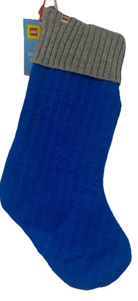 68901 Lego Collection X Target Christmas Stocking Sweater Knit Color Bumpy Blue 20 Inch