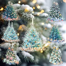 Koo-leinuosen-2190 Leinuosen 12 Pcs Christmas Beach Ornament Acrylic Style
