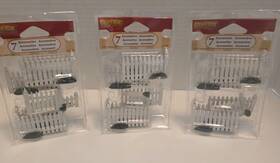 14388 Lemax #14388 Lot Of 3 Christmas Village Plastic Picket Fences New