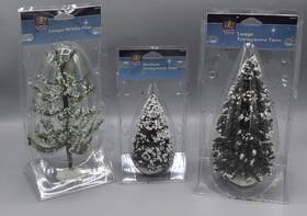 Lemax 728162440846 Carole Towne Village 3 Christmas Trees M/l Evergreen Decor