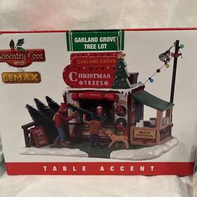 83354 Lemax Christmas Village Garland Grove Tree Lot #83354 Table Accent Decor