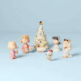 Lenox 091709817549 China Peanuts The Christmas Pageant - Nativity 7 Piece Set N/o