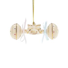 895758 Lenox 194372029179 2024 Babys 1st Christmas Tree Ornament Rattle