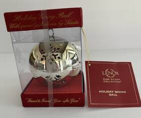 Lenox 5010001 Christmas Silver Snowflake Friendship Ball Ornament Kirk Stieff Collection