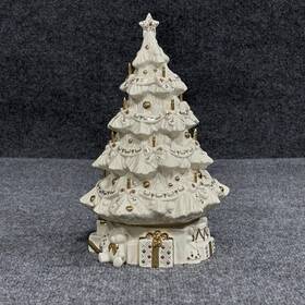 6141956 Lenox Fttwas The Night Musical Tree China Jewels Christmas Music Box