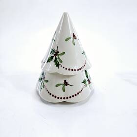 Lenox 882864174352 Votive Candle Holder W Lid Christmas Holiday Tree Bright Holly Approx 3.5 Inch