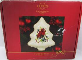 Lenox 882864339430 Winter Greetings Candy Tree Christmas/cardinal Holiday Dish 8in
