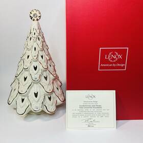 Lenox 882864539427 Florentine And Pearl Lighted Porcelain Christmas Tree Limited Edition In Box
