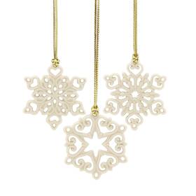 888922 Lenox 882864846044 Mini Snowflake 3-piece Ornament Set Christmas