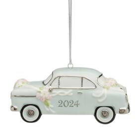 895764 Lenox 2024 Just Married Vintage Car Ornament Christmas