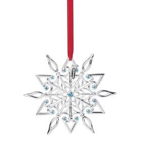 897133 Lenox 2025 Snow Majesty Silverplate Ornament Christmas Tree Decoration Snowflake