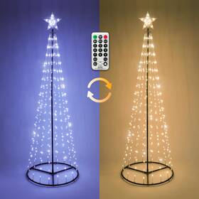 Bn-ct006 Lewis&wayne 9 Ft Lighted Outdoor Christmas Tree 444 Leds Pre-lit Cool White - Warm
