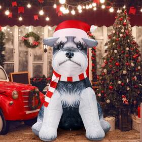 Ifs-leyndo-2951 Leyndo 5 Ft Schnauzer Christmas Inflatables Outdoor Decorations Xmas Dog Blow