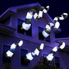 Zco-libima-4157 Libima 5 Pcs Ft Christmas Sandworm Inflatable Lighted Giant With Led Broke Out Fro