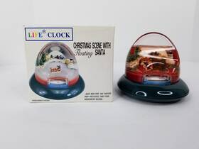 Life Clock 051053782030 Vintage Christmas Inch Floating Santa Scene