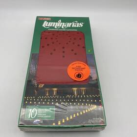 Light Styles 052628141986 Christmas Luminarias 10 Coated Red Bags And Candles New