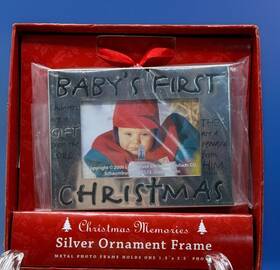 Lighthouse Christian Products 667665122531 Babies First Christmas Photo Ornament Frame By Nib