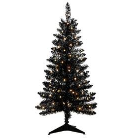 Liguanow Bcn40t-115bt-50l Artificial Halloween Christmas Tree 4 Ft Black Mini Table With 50
